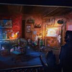 Concept art van de nieuwe wachtrijscène in Ratatouille: The Adventure in Disneyland Parijs