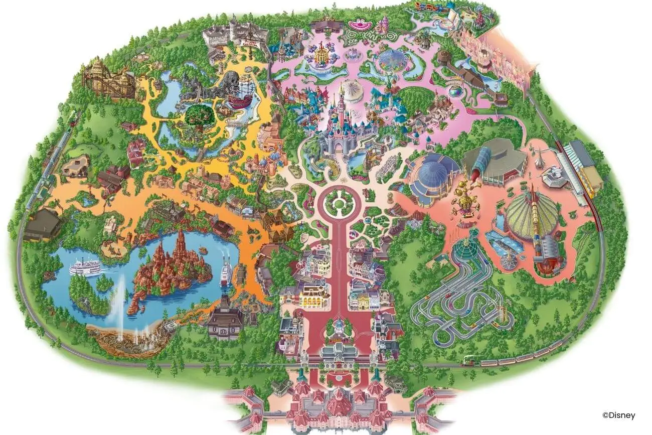 Plattegrond van Disneyland Paris