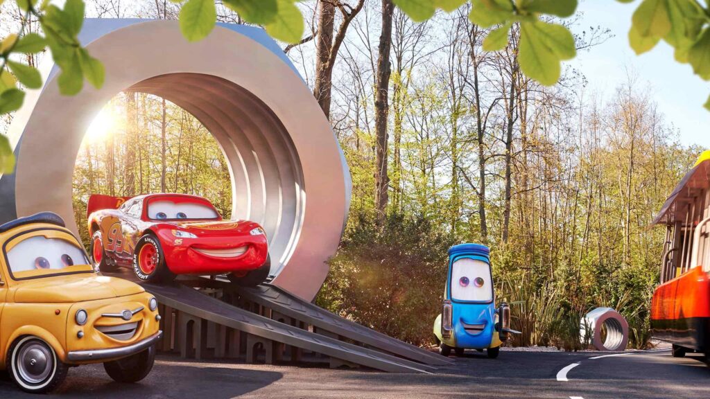 Disneyland Paris Cars Road Trip attractie met Lightning McQueen en vrienden